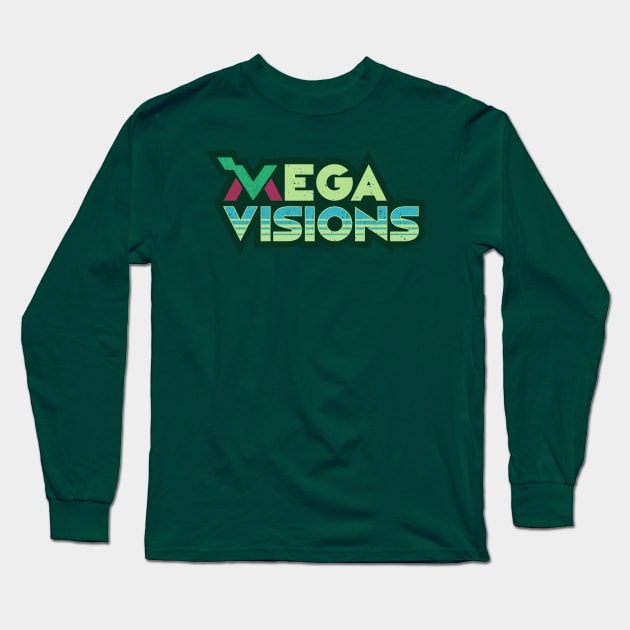 Mega Visions Magazine - Green Long Sleeve T-Shirt by megavisions